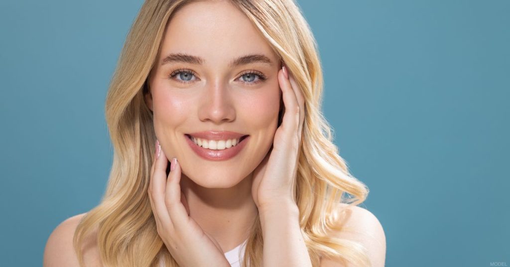 Woman with rejuvenated skin after Dysport treatment. (Model)